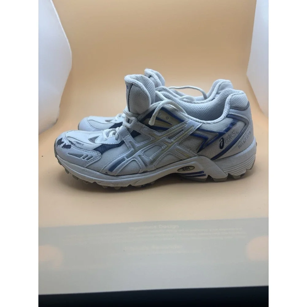 Asics Gel-Kayano Walker White Blue Walking Shoes QY353(D) Mens Size 9 US 40.5 EU